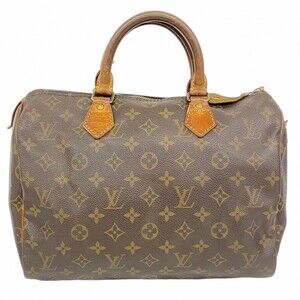 Louis Vuitton Monogram Speedy Handbag Brown